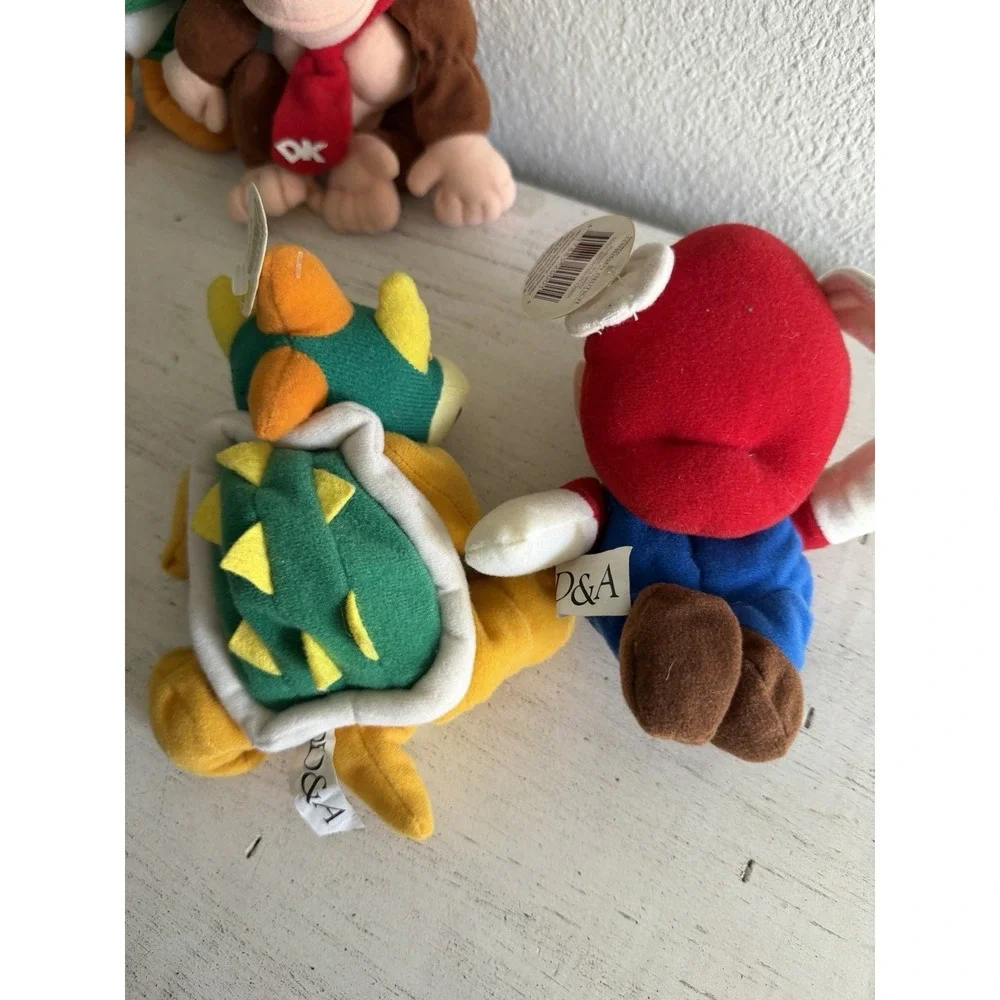 Vintage Plush Nintendo N64 BeanBag Figures Set of 4 Mario Yoshi Bowser Donkey K